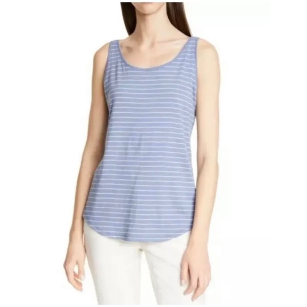 NEW EILEEN FISHER Organic Cotton Slub Stripe Tank
